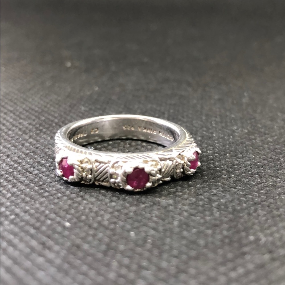 Juthit Ripka pink ruby , diamonique ring